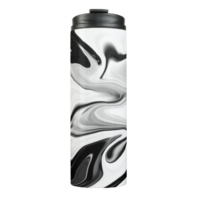 Garrafa Térmica Retro elegante abstrato cor fluido digital (Frente)