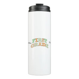 Garrafa Térmica Retro First Grade Back to School Typography