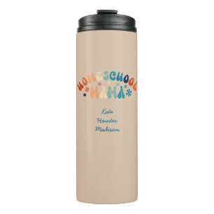 Garrafa Térmica Retro Homeschool Mãe Personalizada