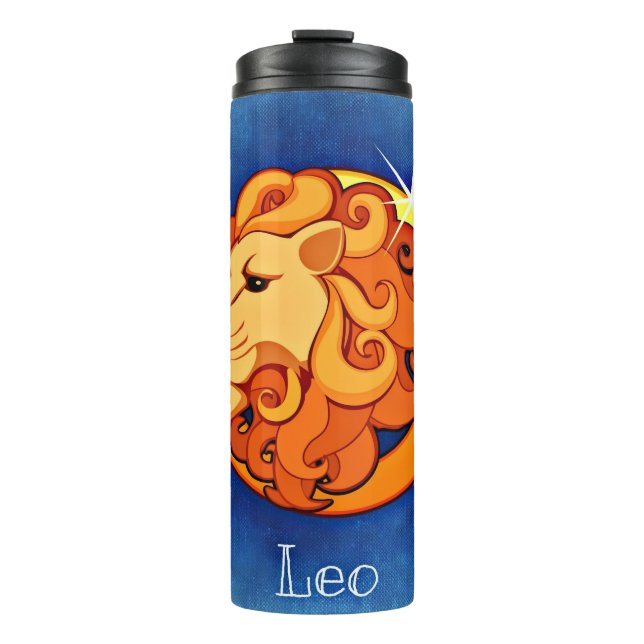 Garrafa Térmica Retro Leo Astrology Thermal Tumbler (Frente)