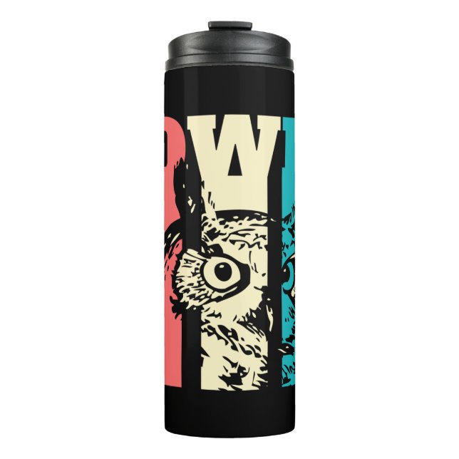 Garrafa Térmica Retro Owl (Frente)