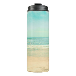 Garrafa Térmica Retro Pastel BeachBeach, fundo,verão,vintage,
