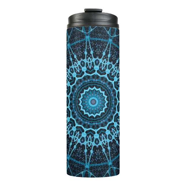 Garrafa Térmica Retro Psicedélico Mandala Trippy Hippie Boho (Frente)
