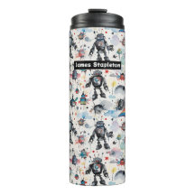 Retro-Robots e Rainbows Watercolor