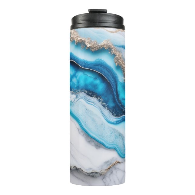 Garrafa Térmica Rio Azul Marble (Frente)