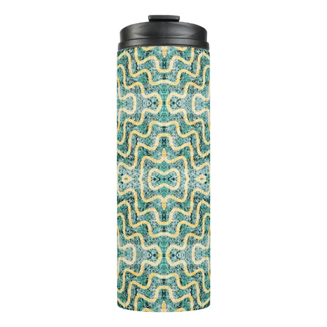 Garrafa Térmica Ripple Teal (Frente)