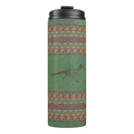 Garrafa Térmica Roadrunner Verde e Laranja Geométrico no Sudoeste