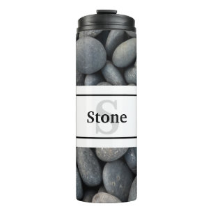 Garrafa Térmica Rochas fluviais com nome e monograma