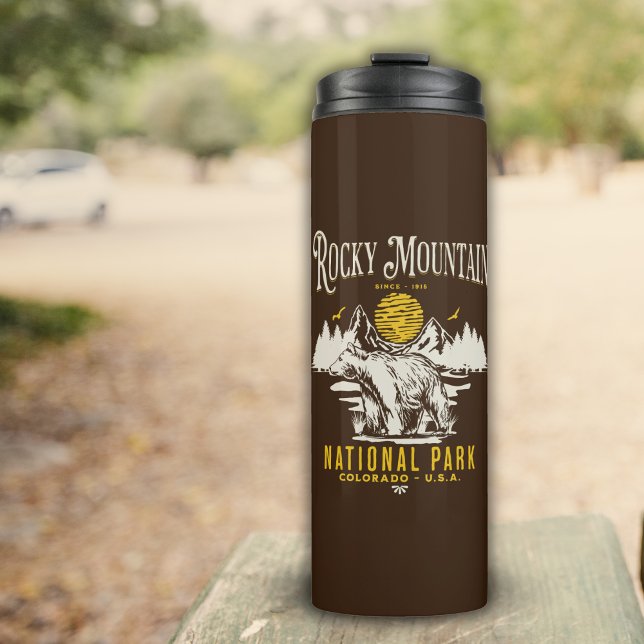Garrafa Térmica Rocky Mountain National Park Fun Landscape (Criador carregado)