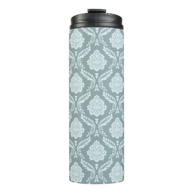 Garrafa Térmica Rococo Damask Pattern Duck Egg Blue+Teal (Frente)