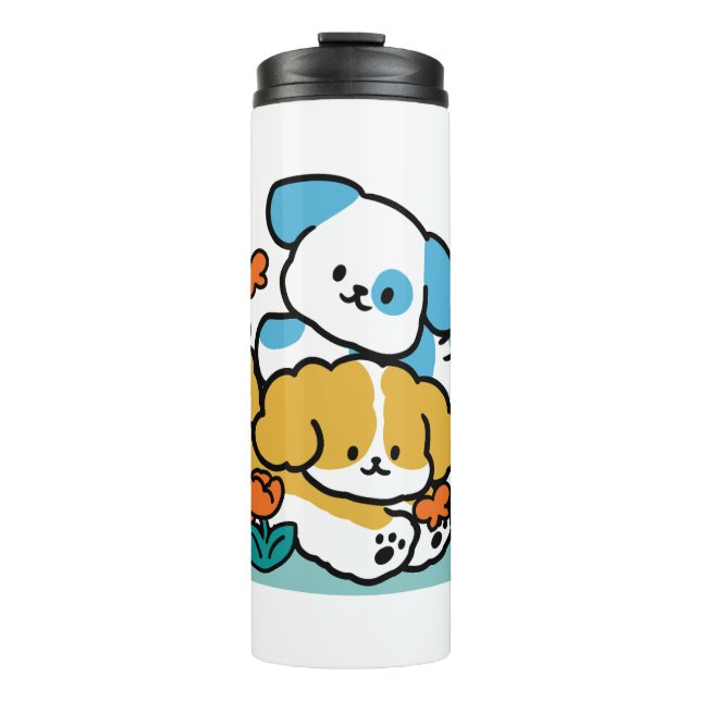 Garrafa Térmica Rolando Para Maio Como Pups Felizes - Cachorro Pri (Frente)