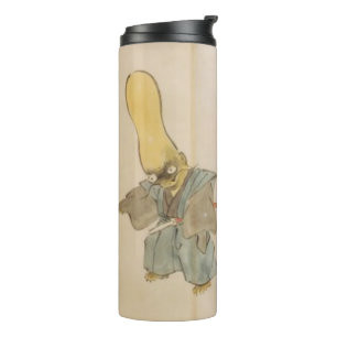 Garrafa Térmica Rolo Emaki do casamento de Yokai do japonês