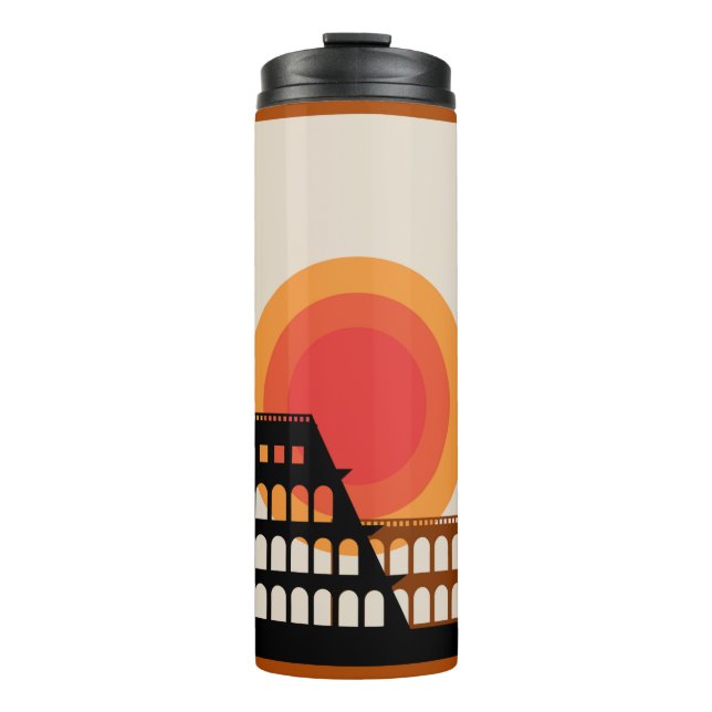 Garrafa Térmica Roma, Itália Colosseum Postcard Unidited Vintage (Frente)