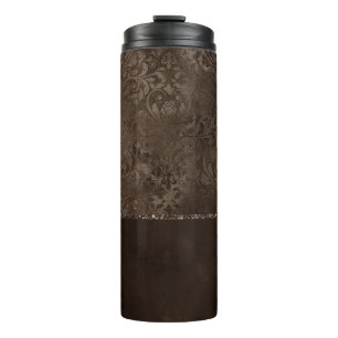 Garrafa Térmica Romance em Bronze à meia-noite   Satinge Damask