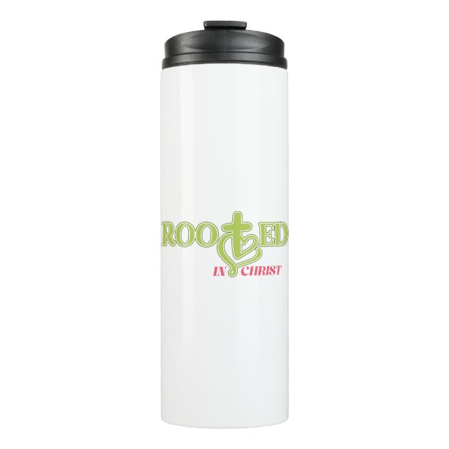 Garrafa Térmica Rooted in Christ Bible Verse Tumbler (Frente)