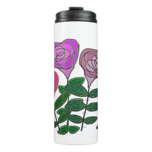Garrafa Térmica Rosa Design