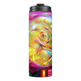 Garrafa Térmica Rosa do Arco-Íris Psicodélico