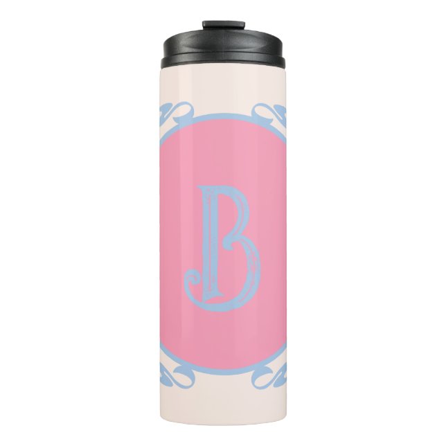 Garrafa Térmica Rosa e azul personalizados (Frente)