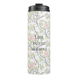 Garrafa Térmica Rosa Floral Rosa Rubor