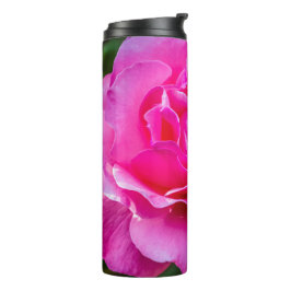 Garrafa Térmica Rosa rosa delicada.