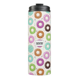 Garrafa Térmica Rosquinha Padrão monograma personalizado tumbler