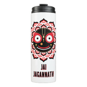 Garrafa Térmica Rosto do Senhor Jagannath Chakra Divindade Hindu