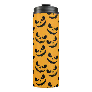 Garrafa Térmica Rostos assustadores, estilo vintage.