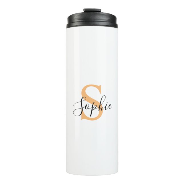 Garrafa Térmica Roteiro Elegante Presente Personalizado com Nome (Frente)