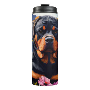 Garrafa Térmica Rottweiler em uma Canoa: Uma Aventura Cênica