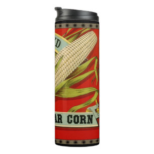 Garrafa Térmica Rótulo de Legume Antigo, Milho Doce Olney & Floyd