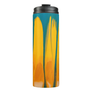 Garrafa Térmica Roupa amarelo e azul