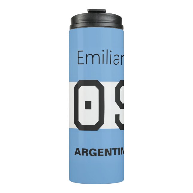 Garrafa Térmica Roupas Personalizadas de Fã de Futebol da Argentin (Frente)