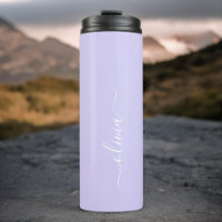 Roxo Lavanda Moderno Nome Monograma Feminino em Le