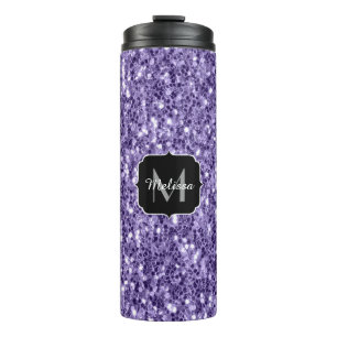 Garrafa Térmica Roxo ultra violeta brilho monograma