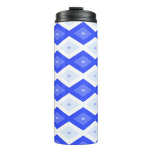 Garrafa Térmica Royal blue diamond pattern