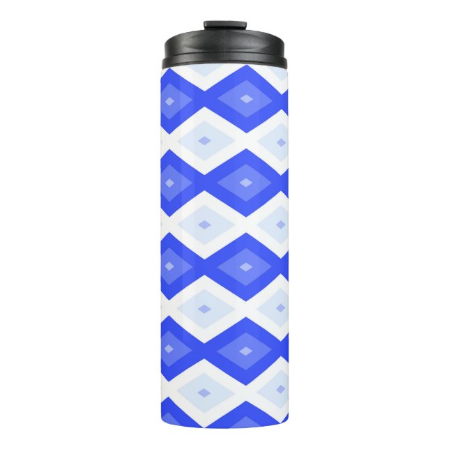 Garrafa Térmica Royal blue diamond pattern (Frente)