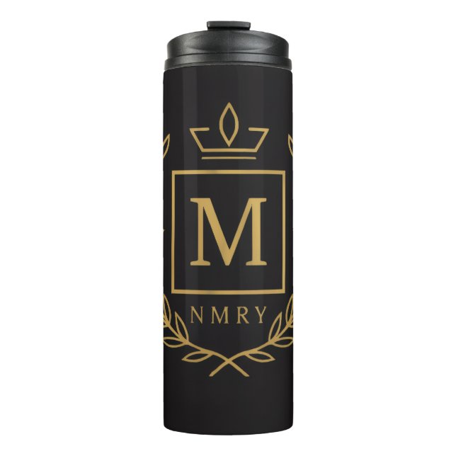 Garrafa Térmica "Royal NMKY Emblem – Monogram M Crest Design" (Frente)