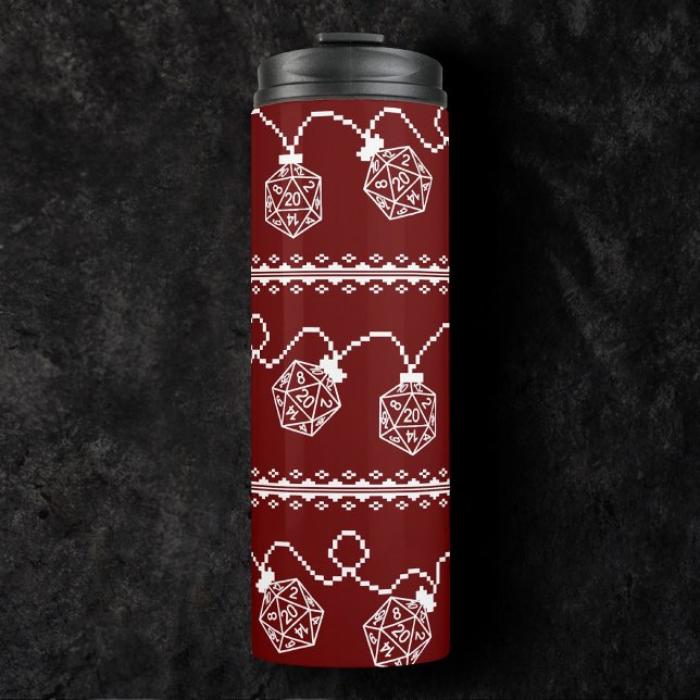 Garrafa Térmica RPG Luzes vermelhas | Fantasy Tabletop Retro Gamer (Criador carregado)
