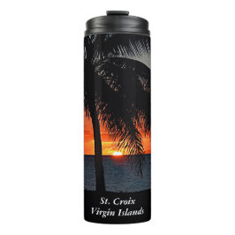 Garrafa Térmica Rua das Ilhas Virgens Croix USVI Sunset Tropical