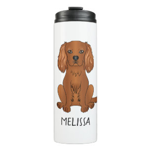 Garrafa Térmica Ruby Cavalier King Charles Spaniel Dog & Name