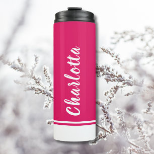 Garrafa Térmica Ruby White Elegante Mínimo Personalizado