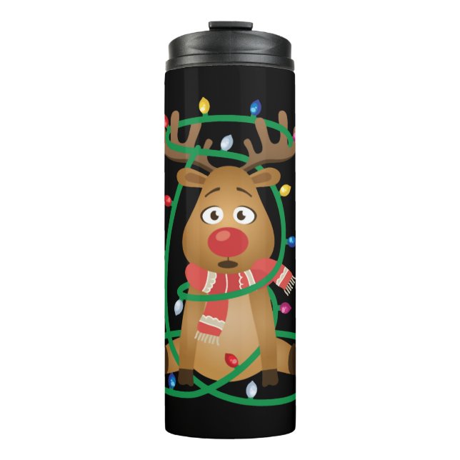 Garrafa Térmica Rudolph com Luzes de Natal (Frente)