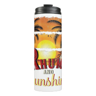 Garrafa Térmica Rum e Sunshine, Palmeiras de Verão Laranja