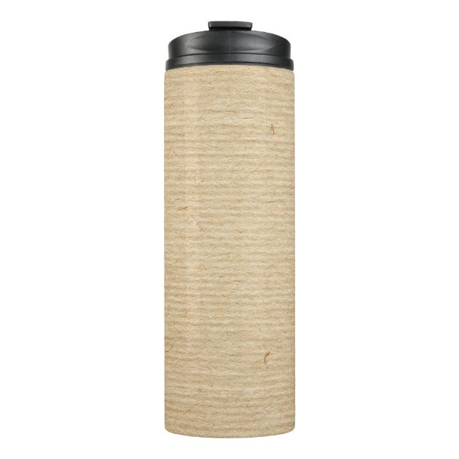 Garrafa Térmica Rustic Kraft Paper: Fundo Texturizado. (Frente)