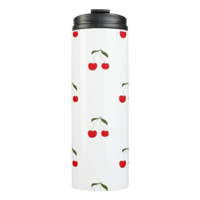 Garrafa Térmica Rustic Modern Cherry Patterns Water Bottle (Frente)