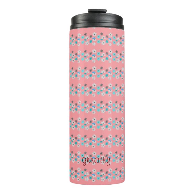 Garrafa Térmica Rustic Modern Floral (Frente)