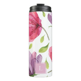 Garrafa Térmica Sabpy Violet Floral Monograma Tumbler