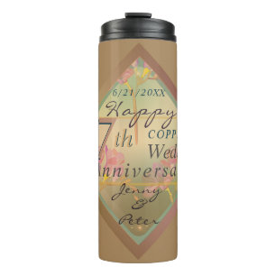 Garrafa Térmica Saco de Presente de 7º Aniversário de Casamento