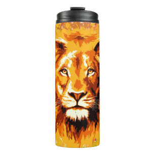 Garrafa Térmica Safari Lion Caneca de viagem Tumbler de leão col
