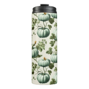 Garrafa Térmica Sage Green Pumpkins e Florais de outono